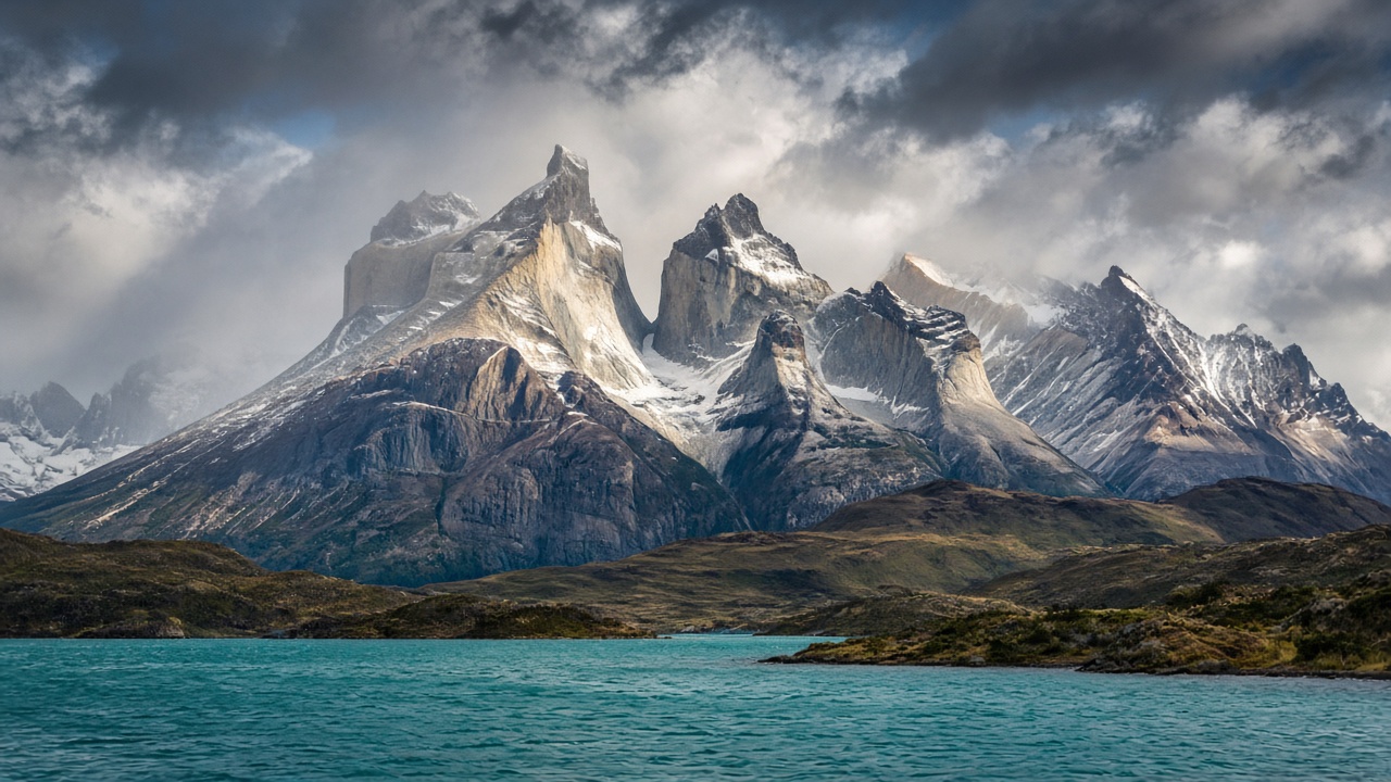 Torres del Paine peaks in Patagonia, Chile
