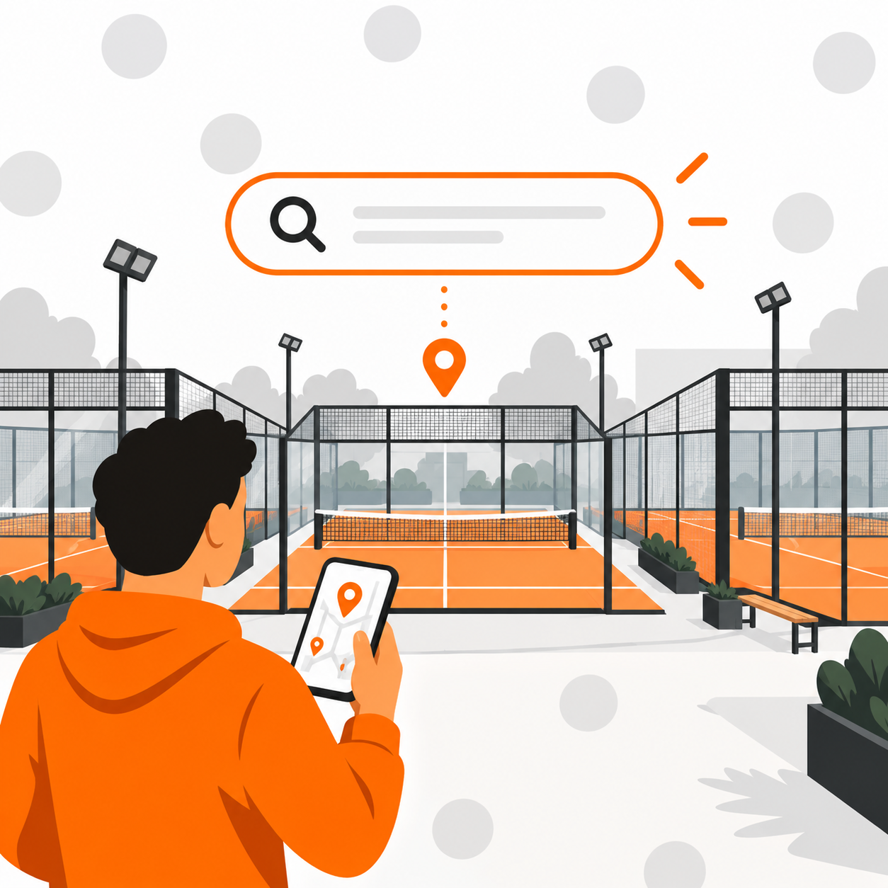 Searching for nearby padel courts